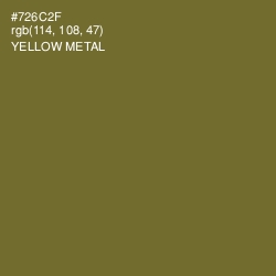 #726C2F - Yellow Metal Color Image